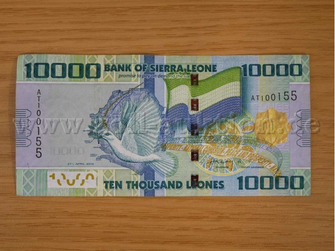 10.000 Leones Banknote Vorderseite
