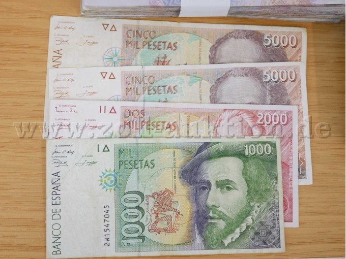 Spanische Pesetas gesamt