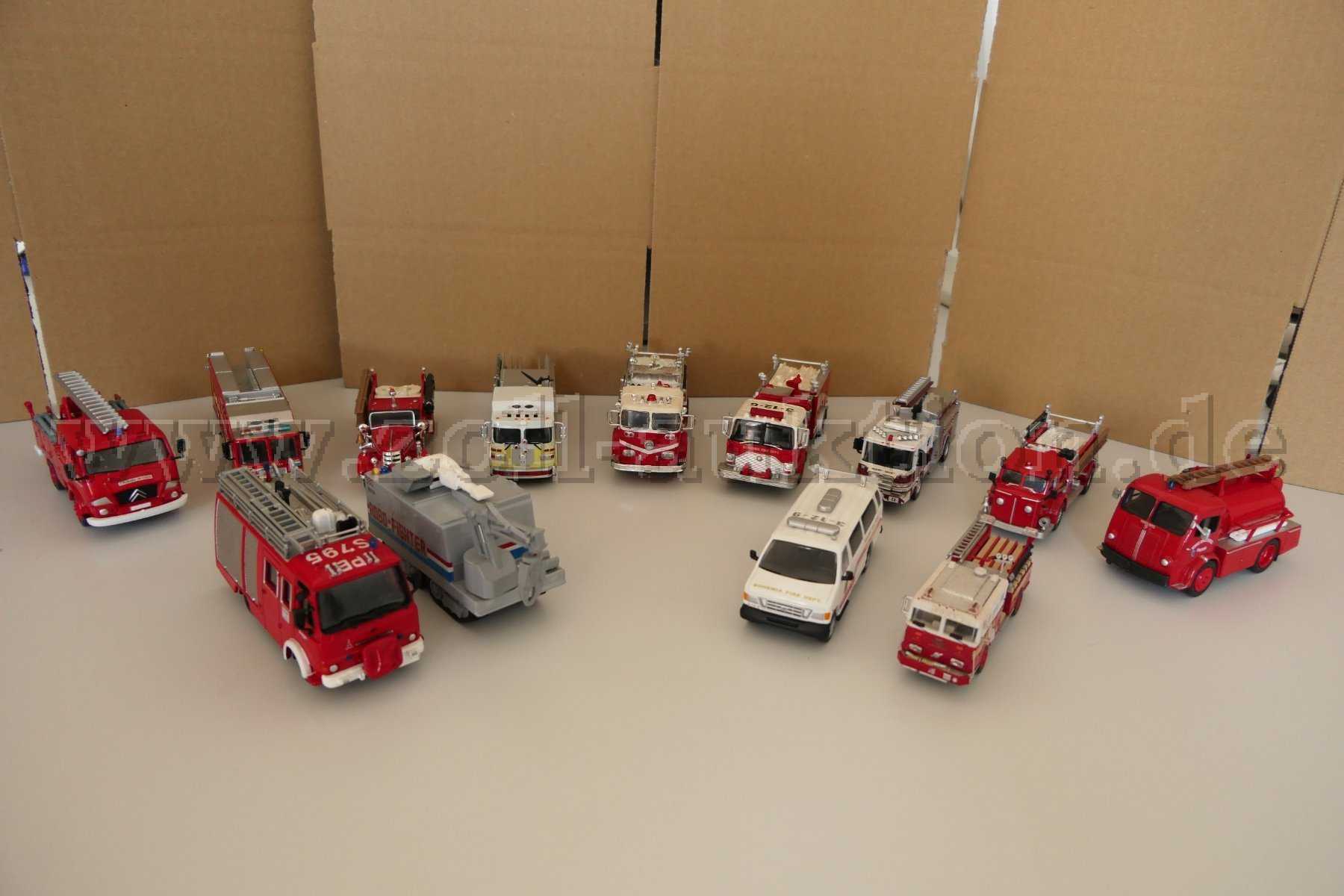 1 lot of 13 Del Prado fire engine models, various scales