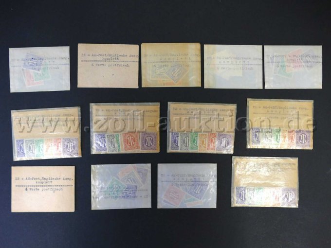 13 Tütchen mit je 6 Werten AM-Post
