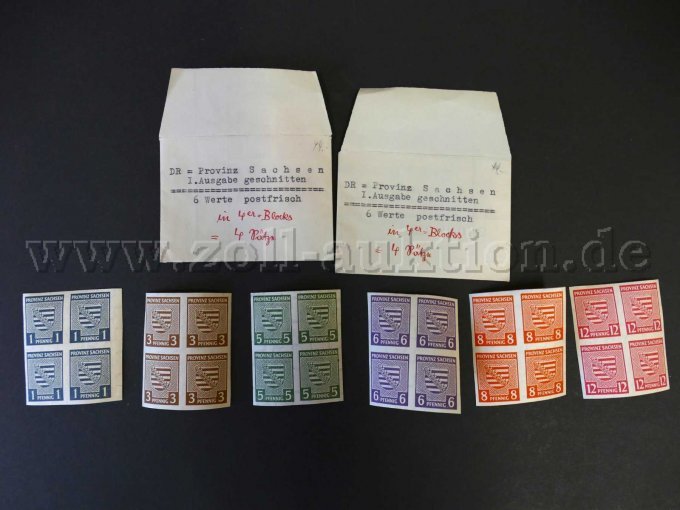 2 Tütchen mit je 6 Werten in 4er Blöcken