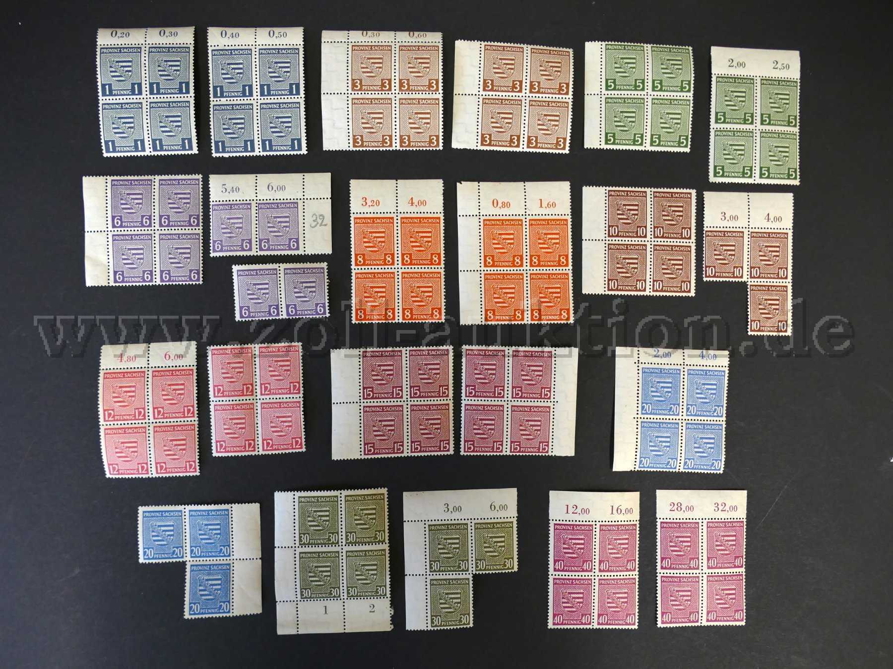 85 Briefmarken Provinz Sachsen