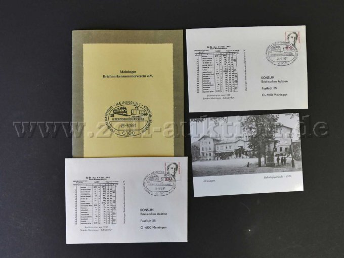 Mappe Meininger Briefmarkensammlerverein 1991