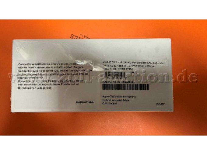 1 Kopfhörer Apple AirPods Pro 1 (A2083 A2084) – foto 2 – kavel bij Zoll-Auktion, Köln