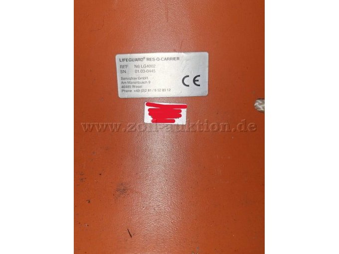 Typenschild Korbtrage