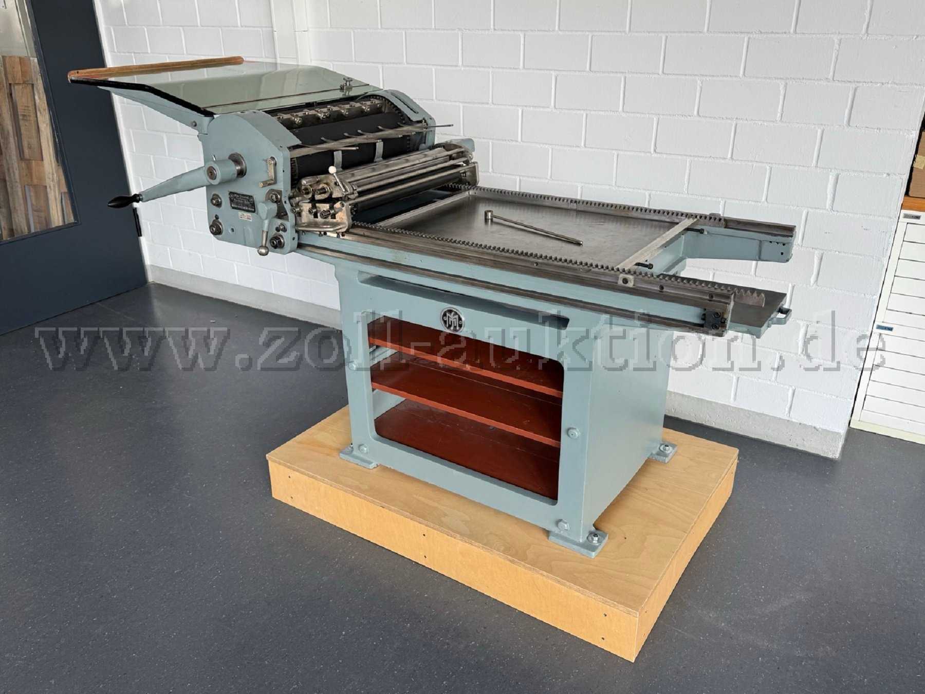 Korrex Hannover Andruckpresse 
Typ K A3A Gesamtbild mit Transportpalette