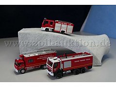 Kovolut aus 3 Del Prado Feuerwehrfahrzeugen Gesamtansicht