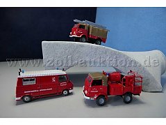 Kovolut aus 3 Del Prado Feuerwehrfahrzeuge 1:50 Gesamtansicht