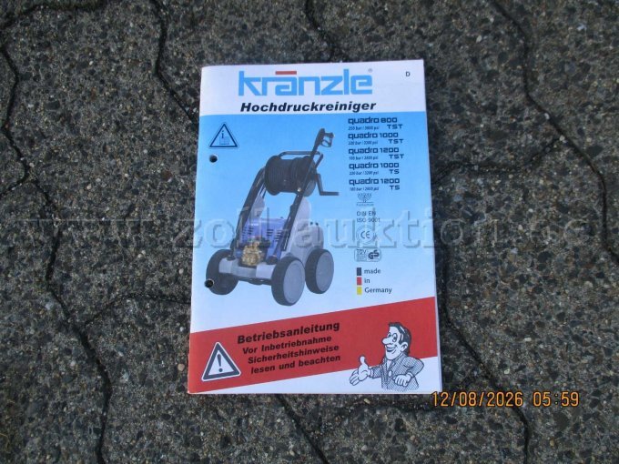 Kränzle Hochdruckreiniger
Quadro 1000 TST
Bedienungsanleitung