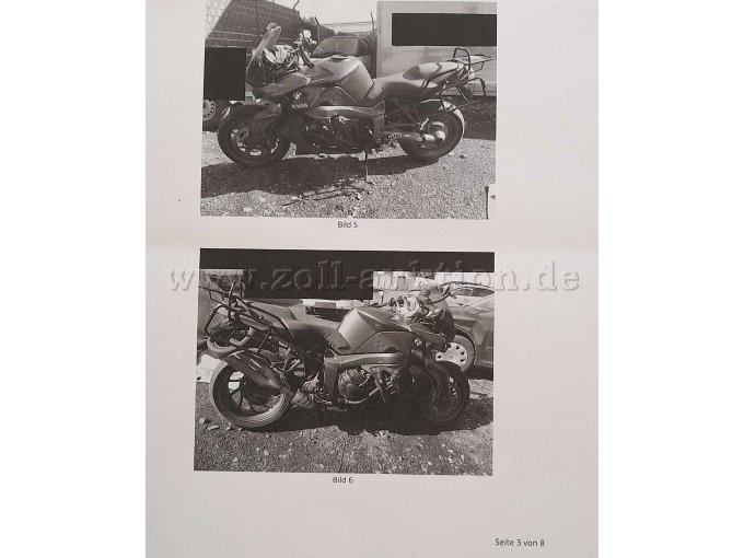 Lichtbild (seitliches Foto des Motorrads)