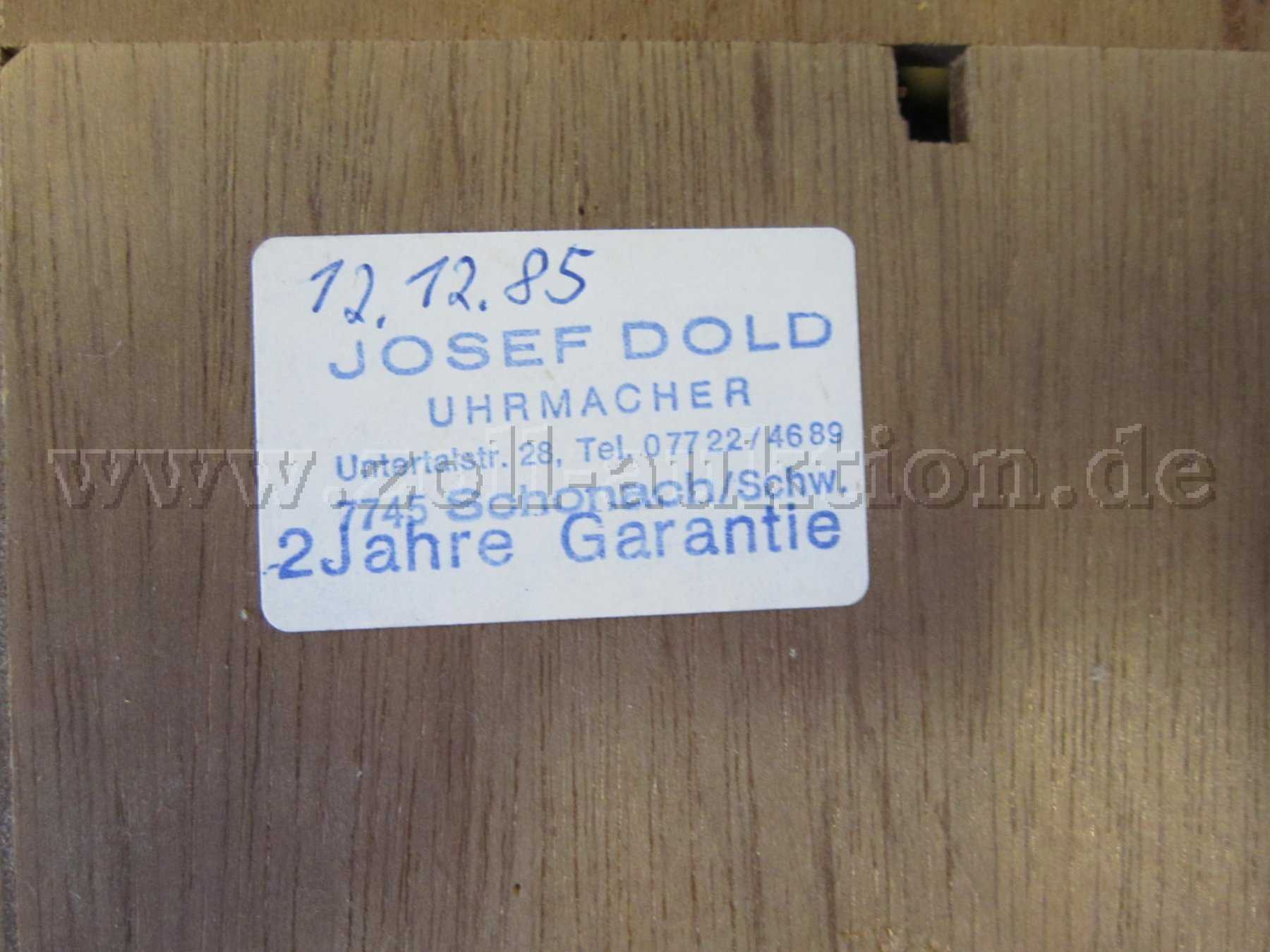 Uhrmacher Beschriftung