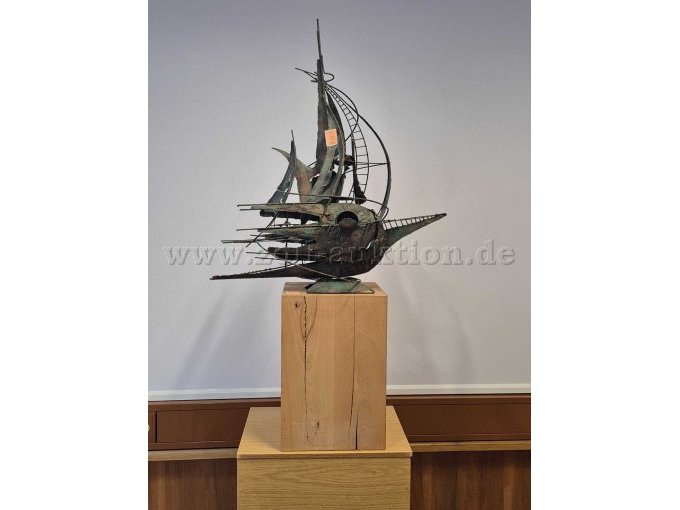 1 Kupferskulptur "Schiff" Nachbildung "Veliero Futurista" v. A. Di Giovanni – kavel bij Zoll-Auktion, Hagen