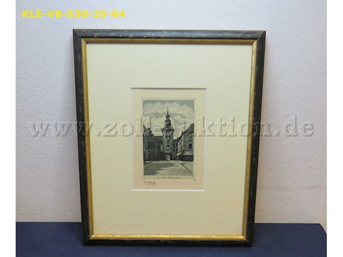 Kupferstich Alt - Mörs Ratshausturm