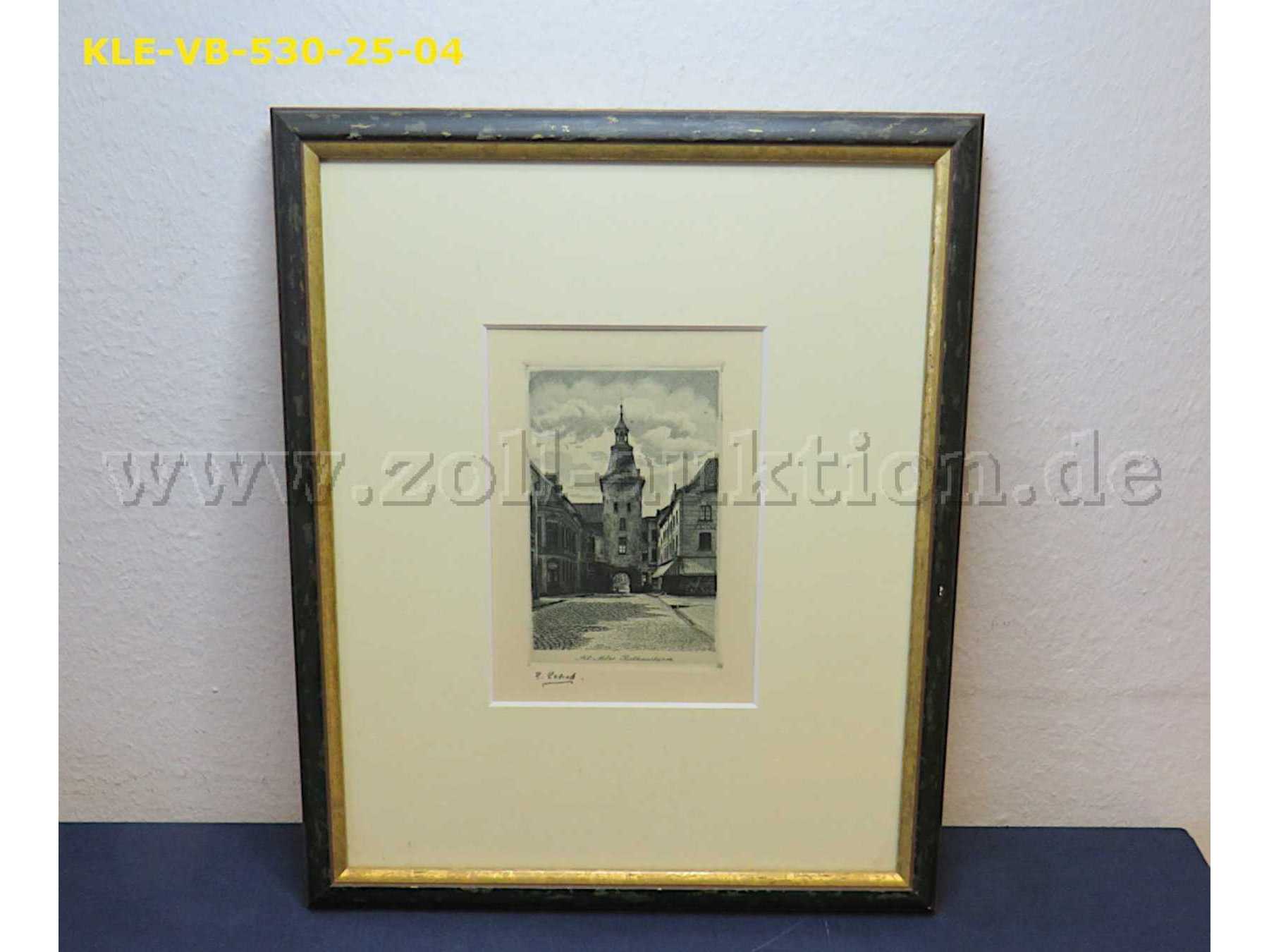 Kupferstich Alt - Mörs Ratshausturm