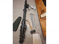 Kurbelmast  mit Fäustel sowie Zubehör