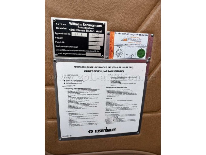 Typenschild Aufbau