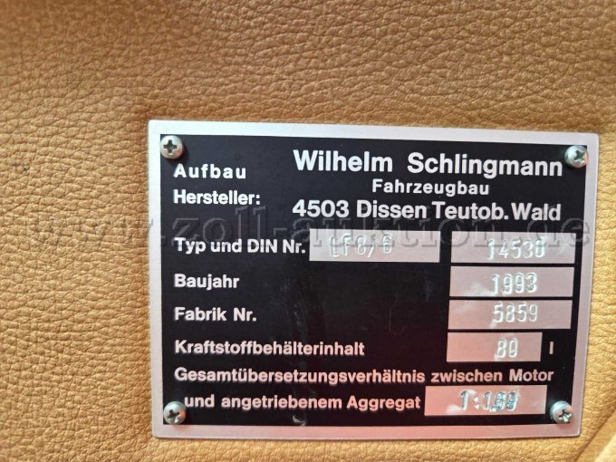 Typenschild Aufbau