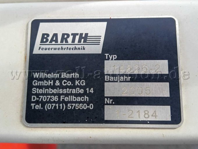 Typenschild Schlauchhaspel