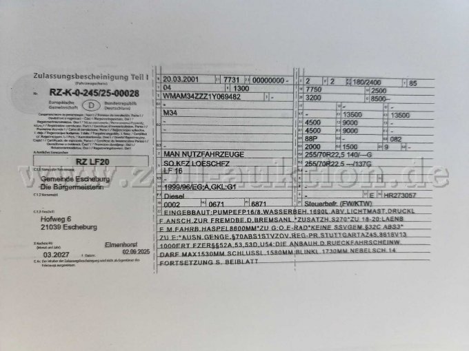 Kopie Fahrzeugschein