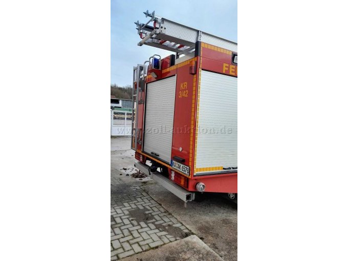 Heckansicht Lagerung Schiebleiter