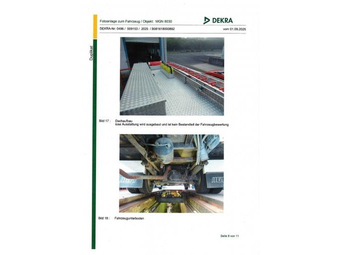 Dachaufbau, Fahrzeugunterboden