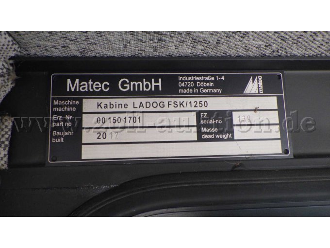 Typenschild Fahrerkabine