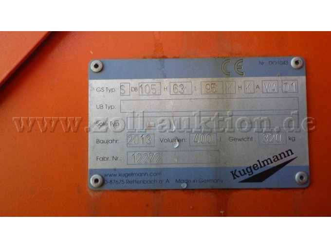 Typenschild Streuautomat