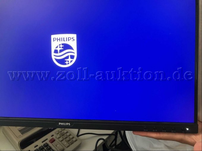 Monitor-Betriebsdetail mit Streifenbildung unten rechts