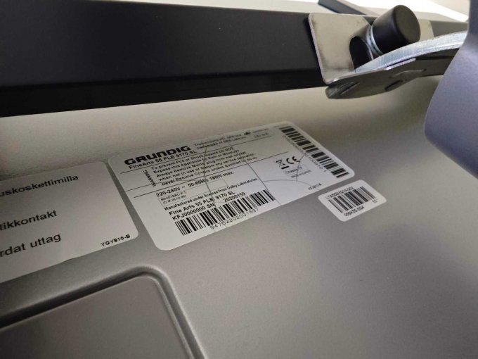 Typenschild vom TV-Gerät