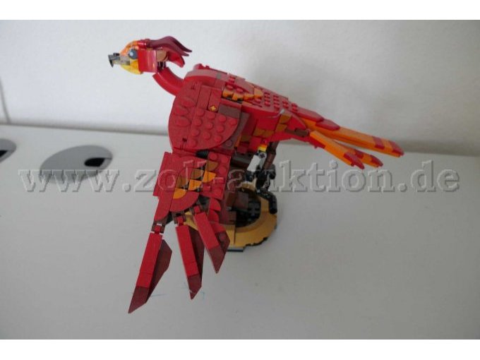 LEGO 76394 Harry Potter Fawkes Dumbledores Phönix Ansicht von der Seite