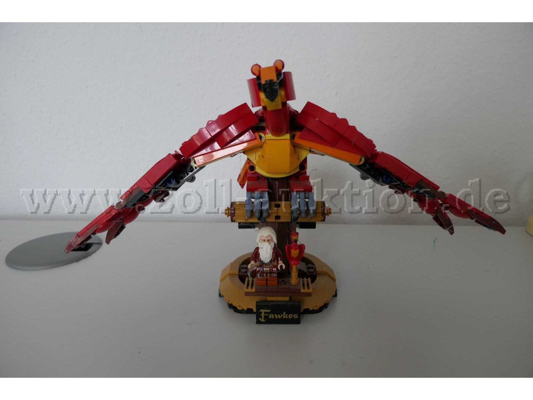 LEGO 76394 Harry Potter Fawkes Dumbledores Phönix Ansicht von vorne