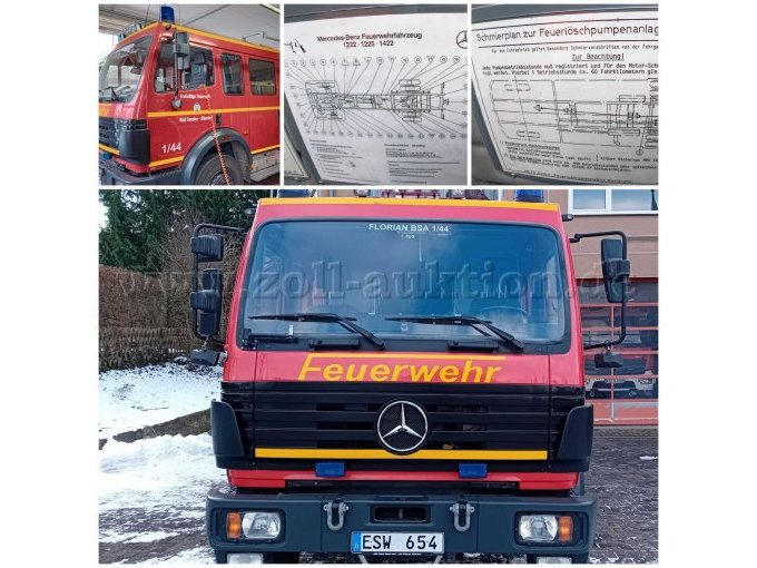 Außenansicht Doppelkabine, Schmierpläne Fahrzeug und Pumpenanlage, Frontansicht