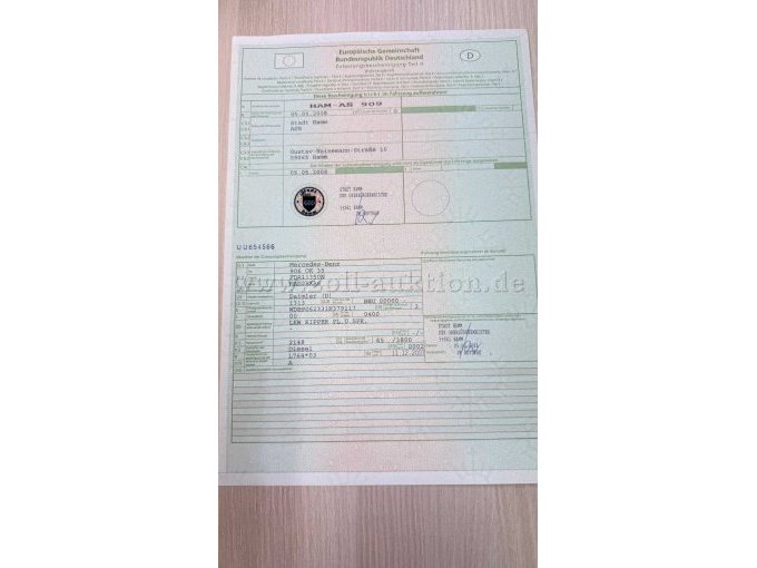 Zulassungsbescheinigung Teil II