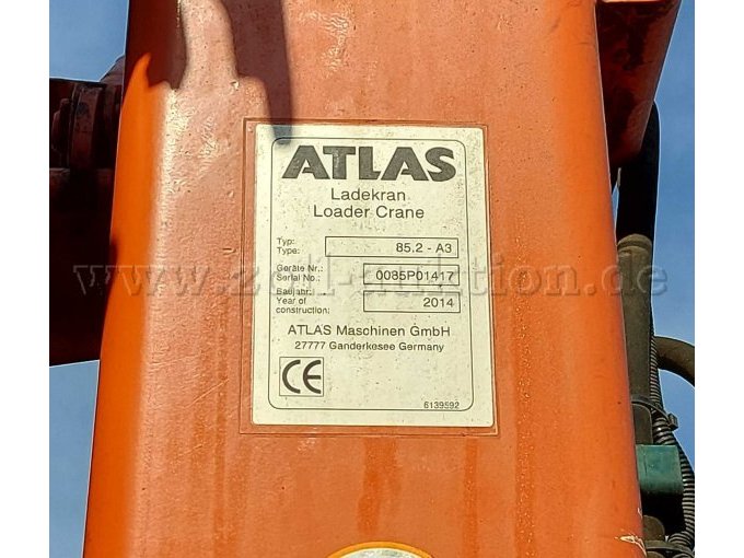 Typenschild Ladekran