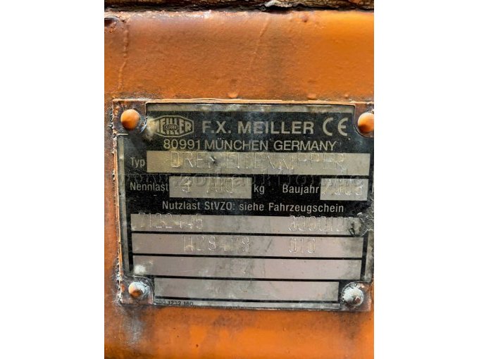 Typenschild Kipper Meiller