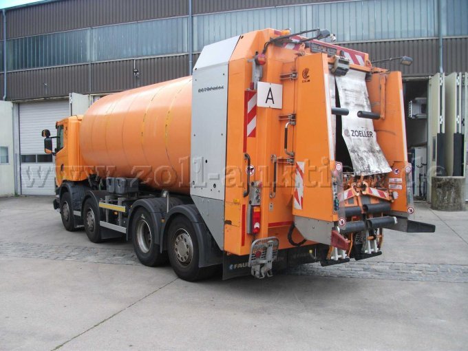 1 LKW Scania – Faun-Zöller Müllsammelfahrzeug G 400 8x2 bedingt funktionsfähig – foto 3 – kavel bij Zoll-Auktion, Schwabach