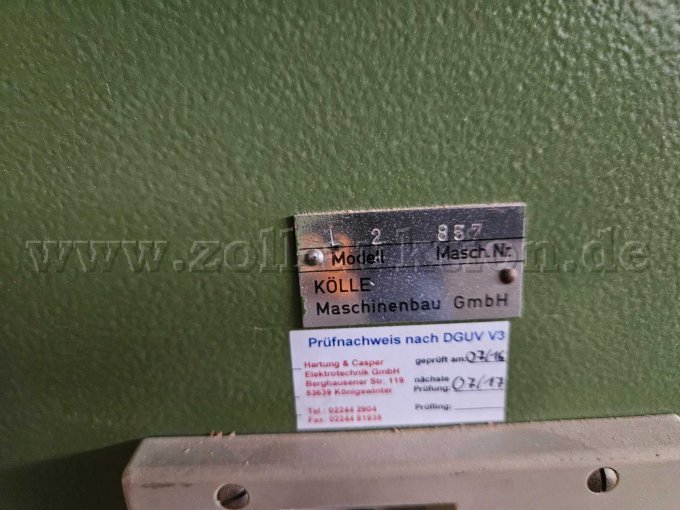 Typenschild Langlochbohrmaschine