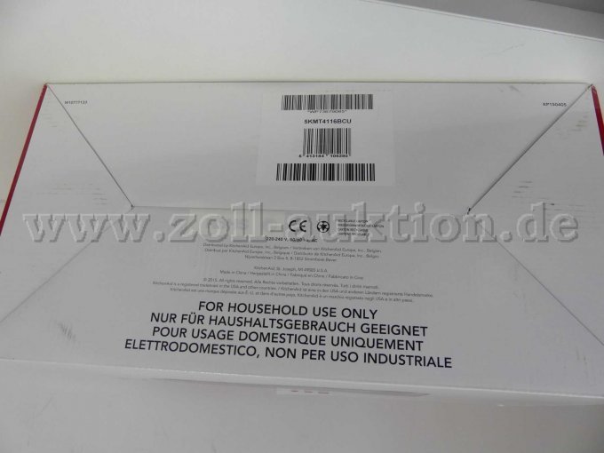 Ansicht Karton von unten mit Produktdaten