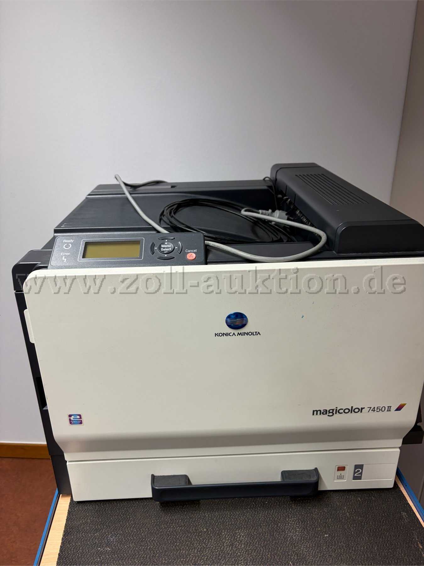 1 Laserdrucker Konica Minolta Magicolor 7450II GA A3 25 PPm 600x600 dpi + 4x Toner