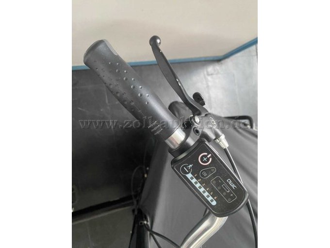 Lenkerende links: Bremsgriff und Bedienpanel E-Antrieb und Licht.