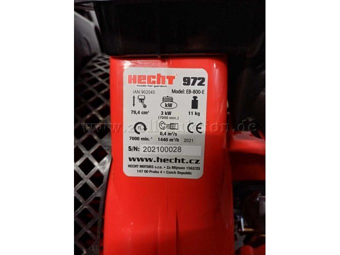 Seriennummer und technische Angaben