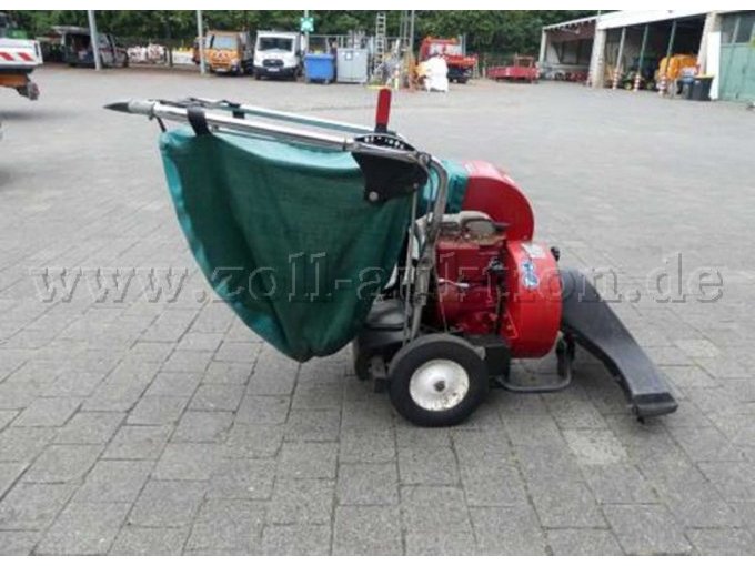 Ansicht seitlich. Zur Versteigerung steht nur der beschriebene Laubsauger.