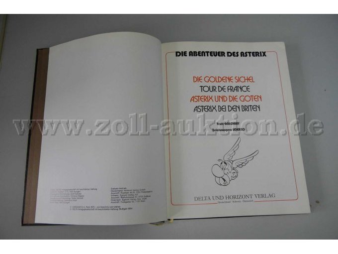 Lederband "Die Abenteuer des Asterix" Gesamtansicht Herausgeber