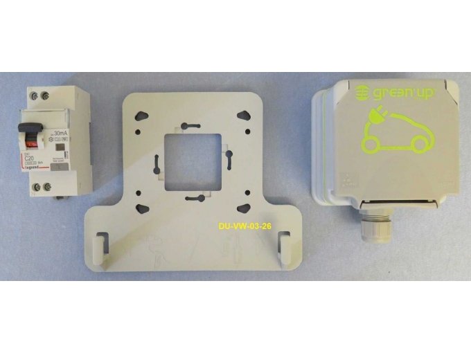 FI-Schutzschalter, Montageplatte, Stecker