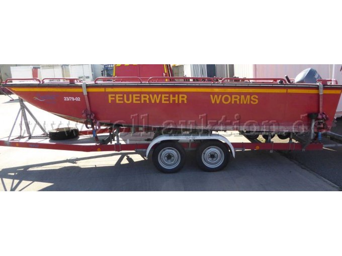 1 Leibing Bootstransporter mit Schottel Hochwasserboot mit Yamaha F60 Motor – foto 2 – kavel bij Zoll-Auktion, Worms