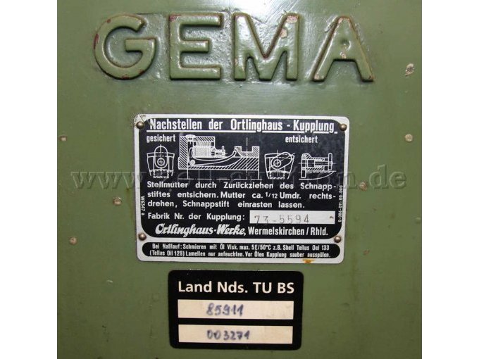 Kupplung Typenschild