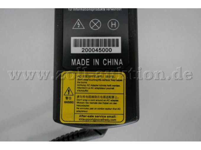 Detailaufnahme der Warnhinweise