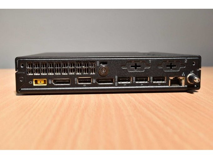 Lenovo ThinkCentre M710q – Desktop-Mini PC
Ansicht der Anschlüsse