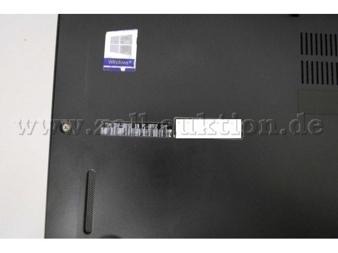 Detailaufnahme der Aufkleber von Lenovo