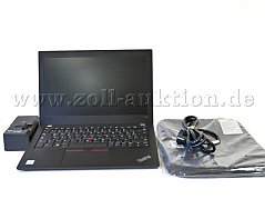 Notebook auf Dockingstation mit Tasche und Kabel (Gesamtkonvolut)